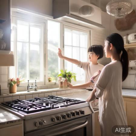燃气灶通风，防泄漏起火