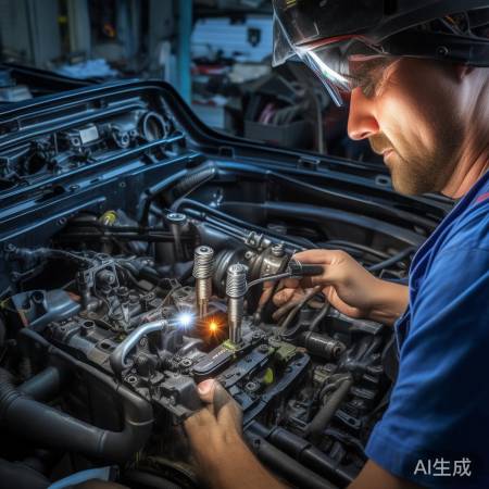 检查点火针接触紧密