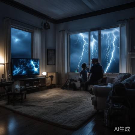 雷雨天气，电器断电正常