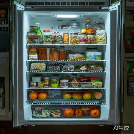 冰箱定期清理，保持宽敞