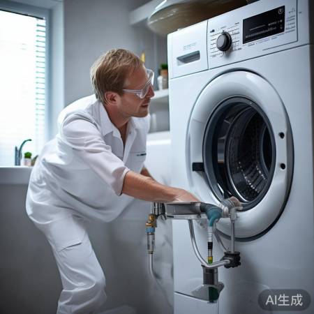 安装新排水管，对齐接口拧螺丝